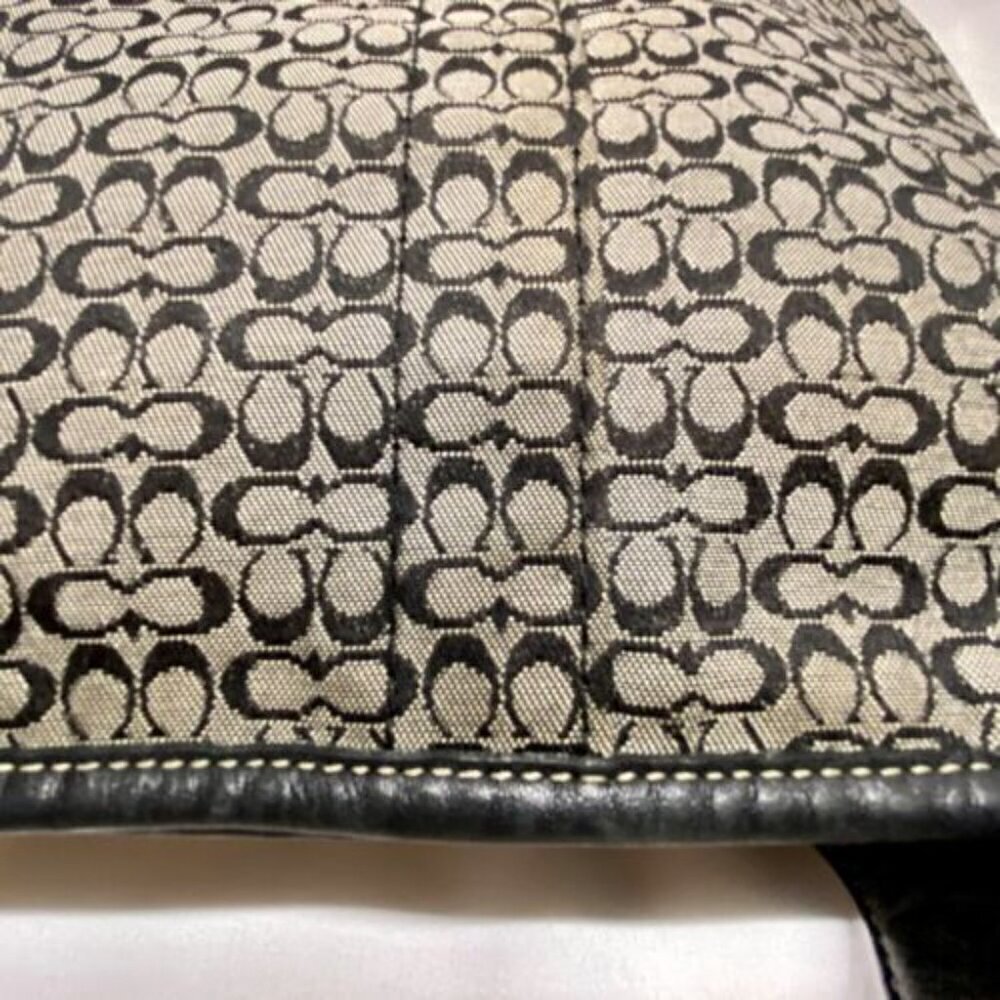Coach Mini Signature Jacquard Leather Convertible Crossbody Shoulder Bag F10417 - Picture 9 of 14